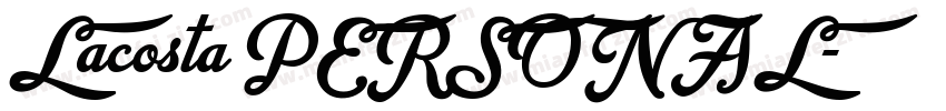 Lacosta PERSONAL字体转换